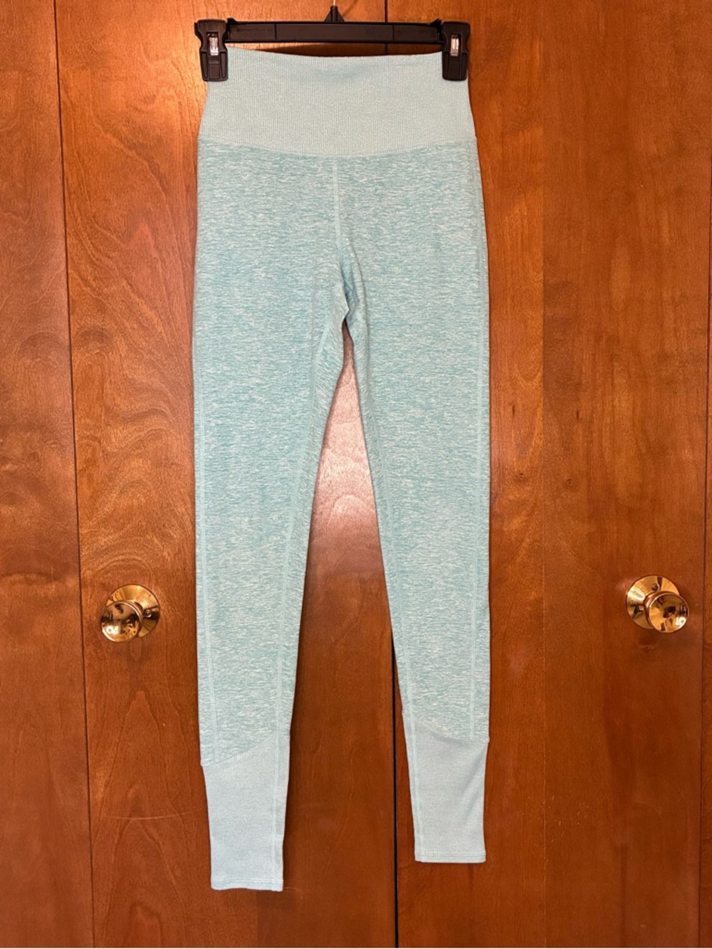 ALO Yoga Alosoft Blue Quartz Heather Lounge Ribbed High Waist Leggings